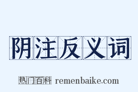 阴注反义词是什么意思的图片
